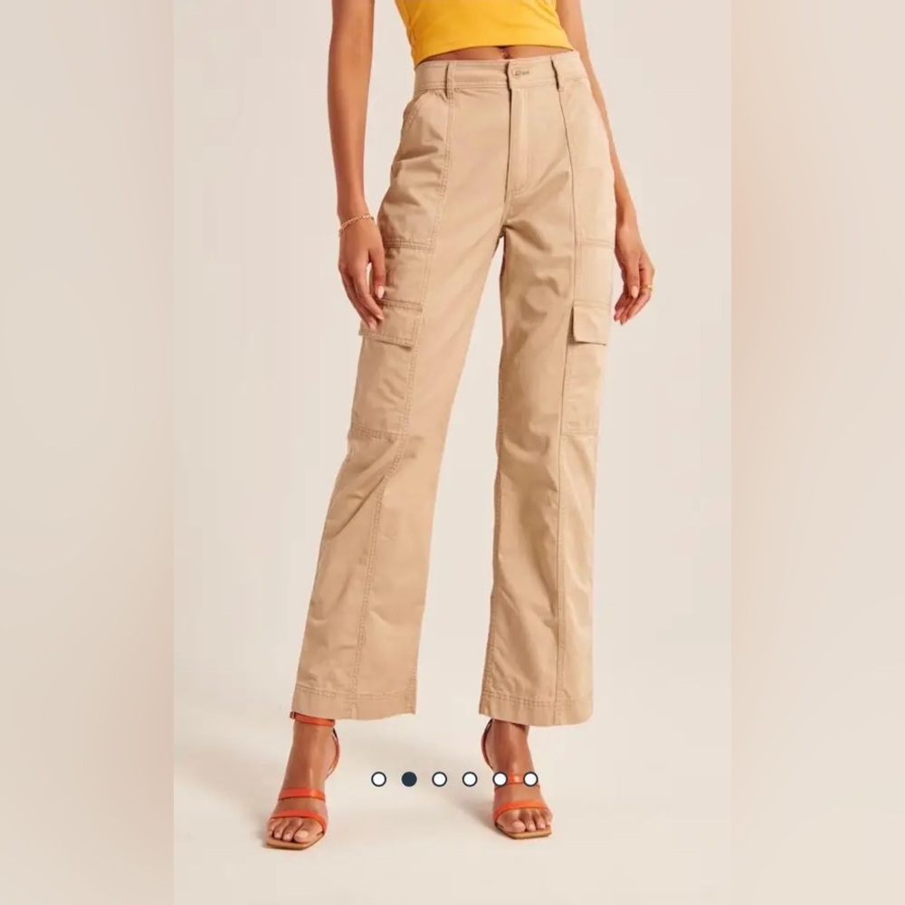 Abercrombie & Fitch Tan Straight Leg Cargo Pants